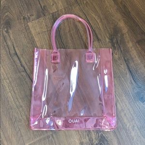 OUAI Plastic Pink Shopper